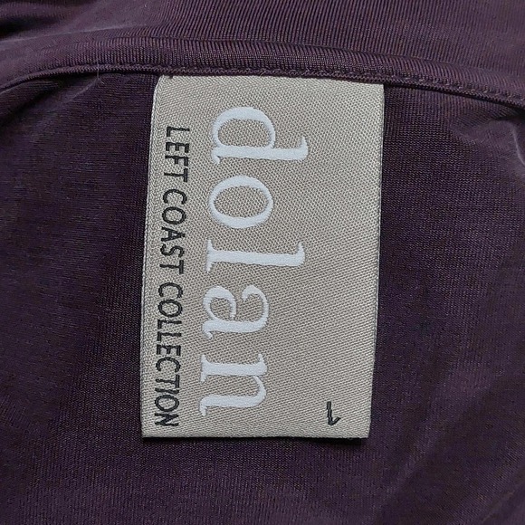 DOLAN ANTHROPOLOGIE PLUM PURPLE LONG SLEEVE SOFT STRETCH DRESS WOMENS LARGE - Picture 7 of 9